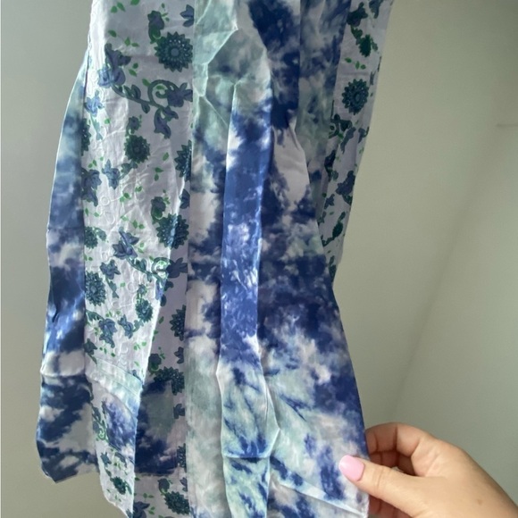 LOGO by Lori Goldstein Woven Lavender Tie Dye Vest w Print Cotton Panel XXS - Picture 6 of 14